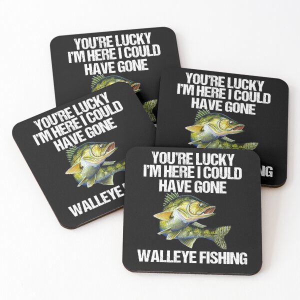 Item preview, Lucky I Am Here Walleye Fishing Funny designed and sold by fantasticdesign.