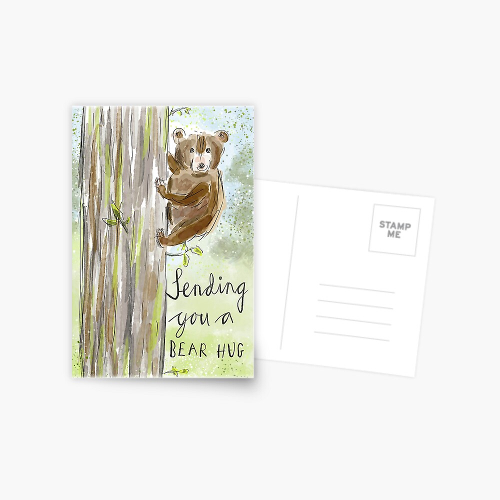 Sending You a Bear Hug... Postcard