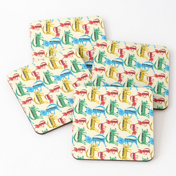 Item preview, A Collection of Cool Cats, cool cat pattern designed and sold by krisevansart.