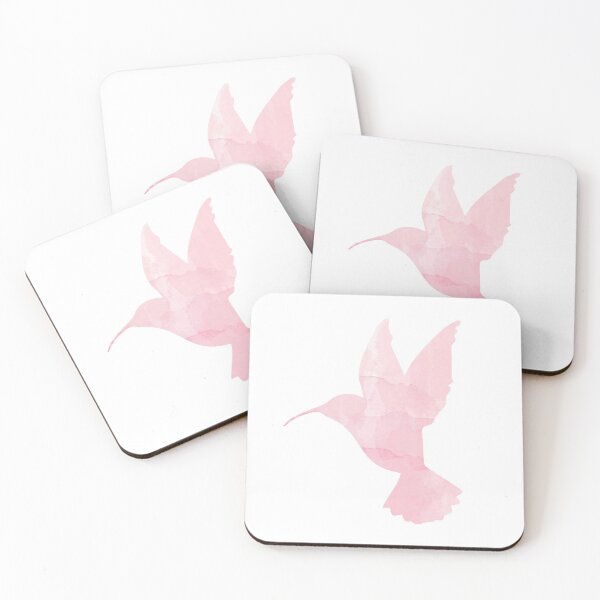 Item preview, pink watercolor hummingbird silhouette designed and sold by Anna Naftaly.