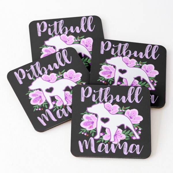 Item preview, Pitbull Mama Purple Flowers designed and sold by PrettyPittie Shop.