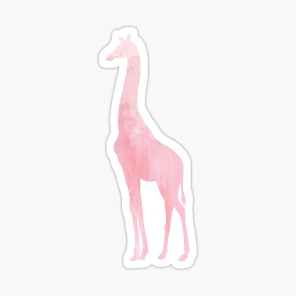 Item preview, pink watercolor giraffe silhouette designed and sold by Anna Naftaly.