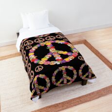 Peace Sign Emoji JoyPixels Sweet Peace Symbol Comforter