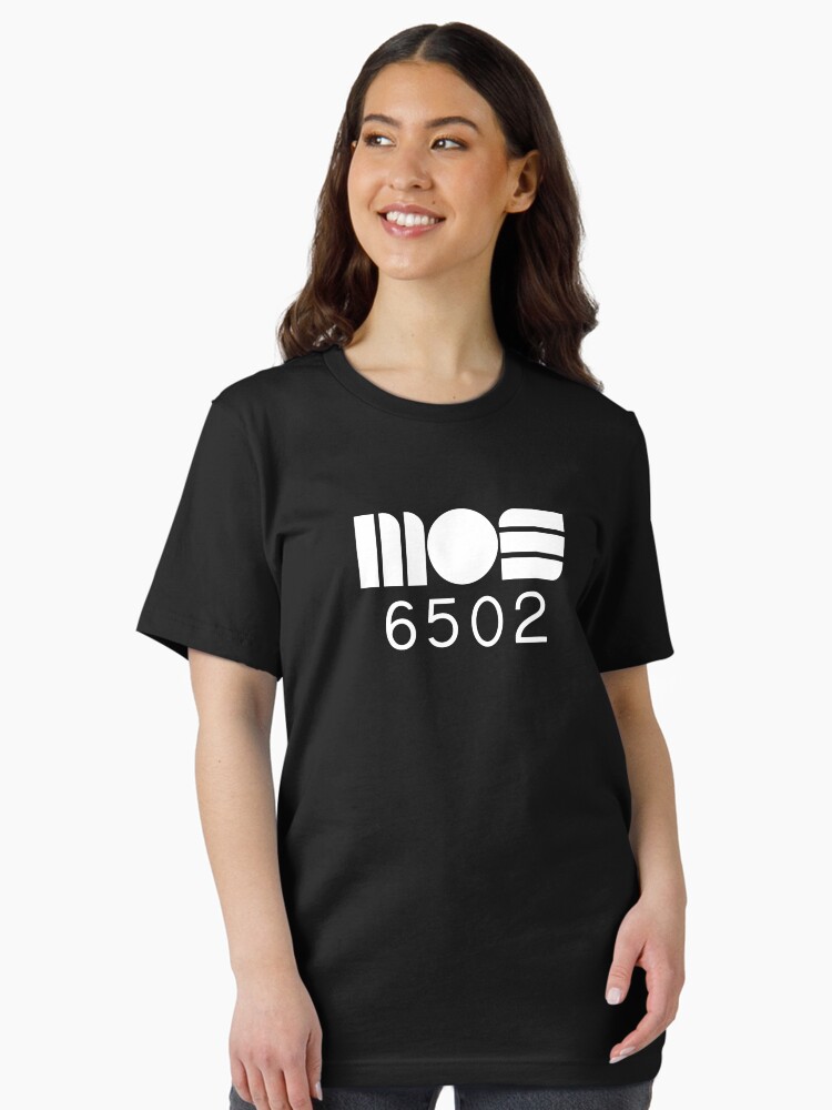 Thumbnail 1 of 7, Essential T-Shirt, MOS 6502 8-bit CPU White logo designed and sold by limpfish.