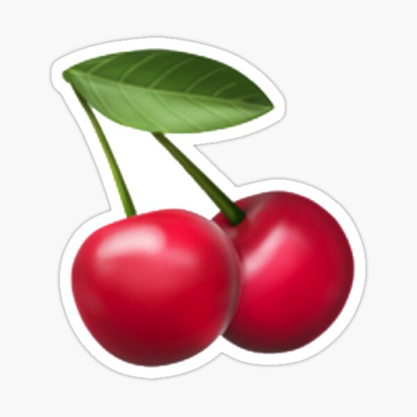 "Cherry Emoji " Sticker for Sale by Cssens Redbubble