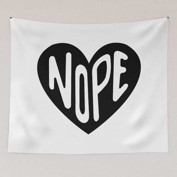 Item preview, NOPE, black heart designed and sold by Skyler Orion X.