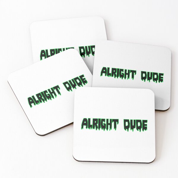 Item preview, alright dude neon green - sticker / hoody / notebook / etc designed and sold by favoritefandom.