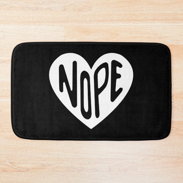 Item preview, NOPE, white heart designed and sold by Skyler Orion X.
