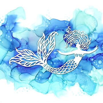 Artwork thumbnail, Graceful Mermaid in Teals by marge080808