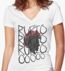 Rufio Women's Fitted V-Neck T-Shirt