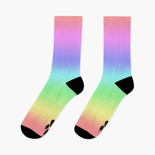 Item preview, Rainbow Pup Cute and Funny Animal Paw Socks  designed and sold by cybercat.