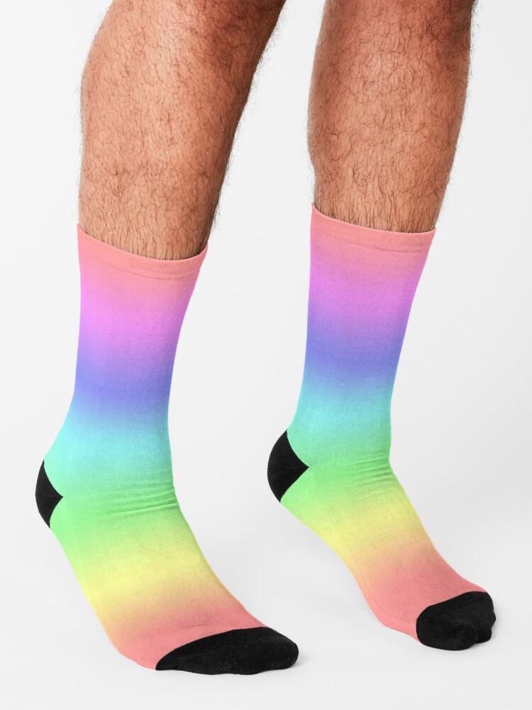 Alternate view of Rainbow Pup Cute and Funny Animal Paw Socks  Socks
