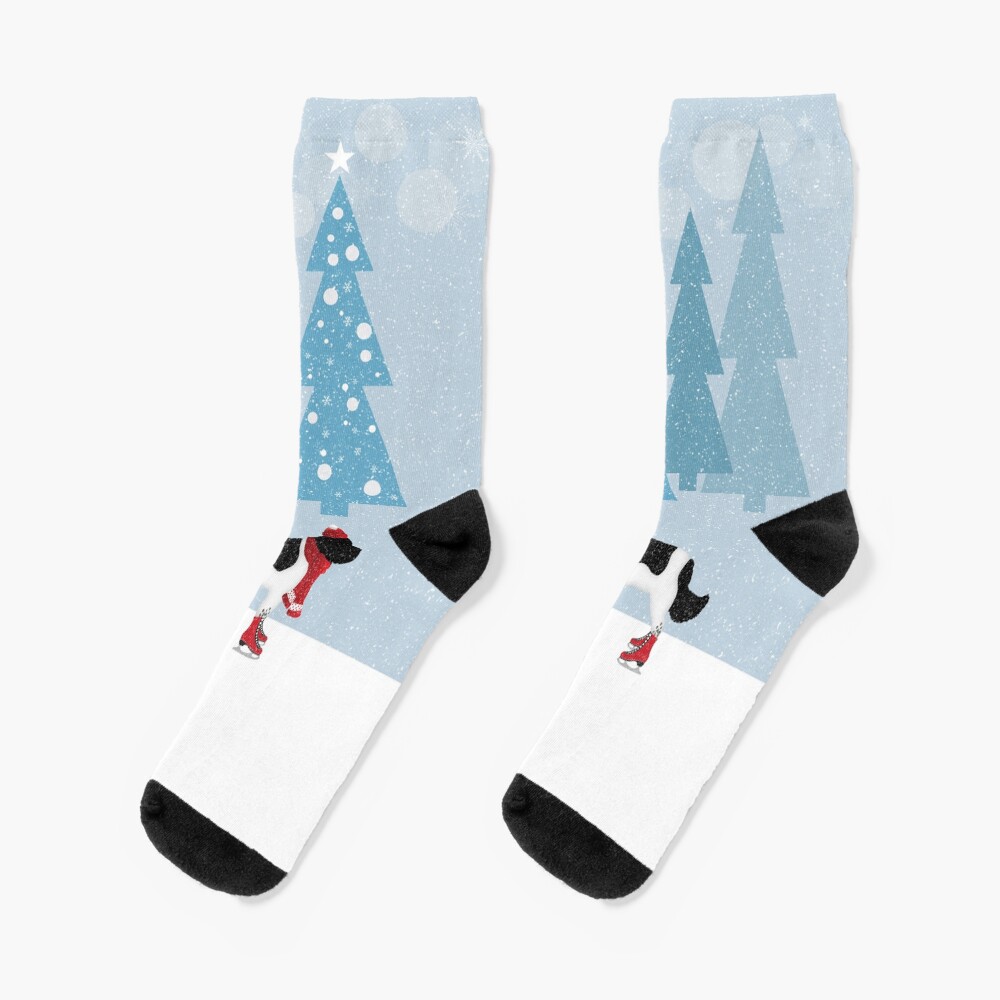 Landseer Newfoundland Winter Scene Socks