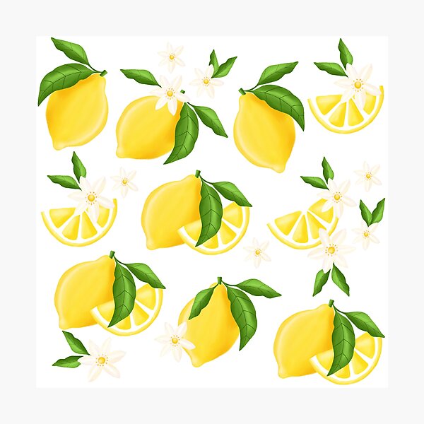 Item preview, Summer lemon pattern designed and sold by Katbydesign.