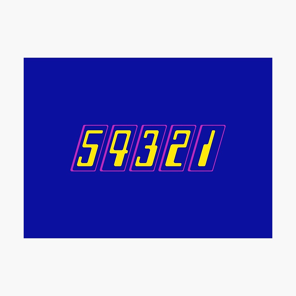 5 4 3 2 1 Poster By Chrisorton Redbubble