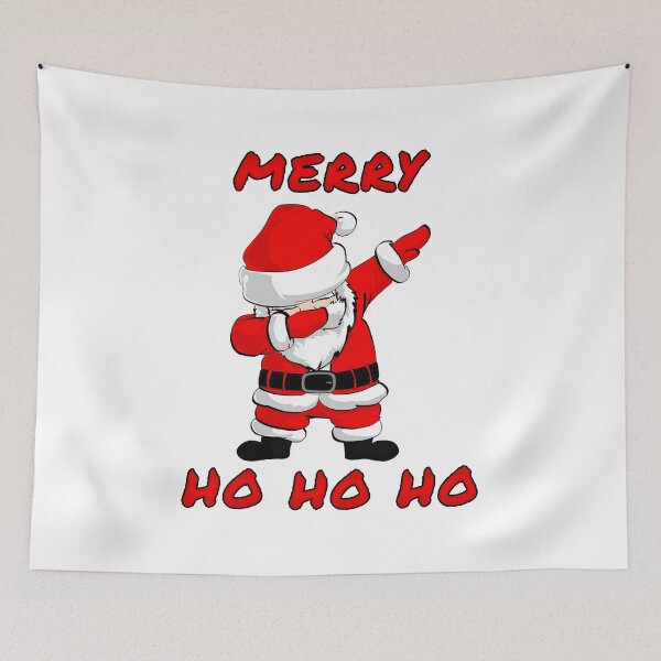 Item preview, Santa Claus dancing Hipster Stil dub dab, dance dabbing illustration. With text merry ho ho ho. designed and sold by Marcin Adrian.