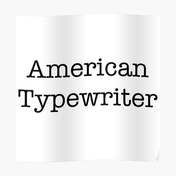 metal letter stamps american typewriter font