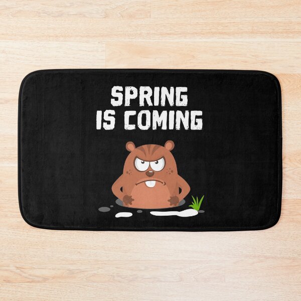 Item preview, Spring is Coming Displeased Funny Marmot Woodchuck Happy Groundhog Day T-Shirt designed and sold by lxmag.