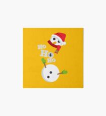 Emoji: Rolling snowman Art Board Print