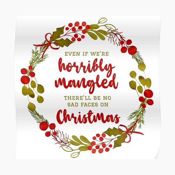There'll Be No Sad Faces on Christmas Poster