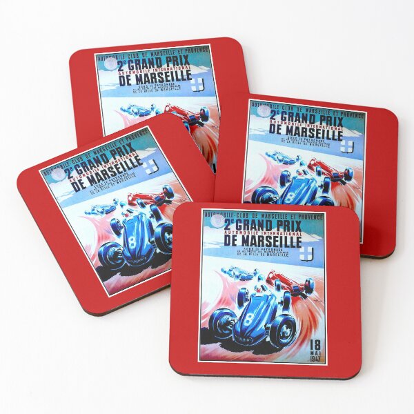Item preview, MARSEILLE : Vintage 1947 Grand Prix Auto Racing Print designed and sold by posterbobs.