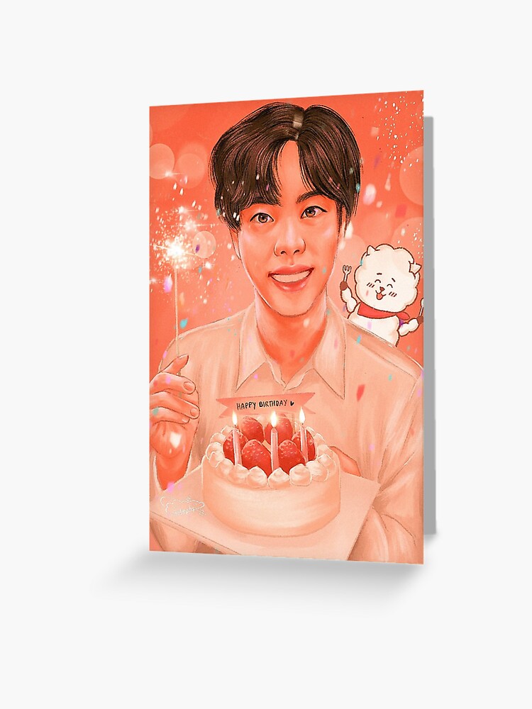 Jin Birthday Card Jin BTS Card Jin Card Bts Birthday 