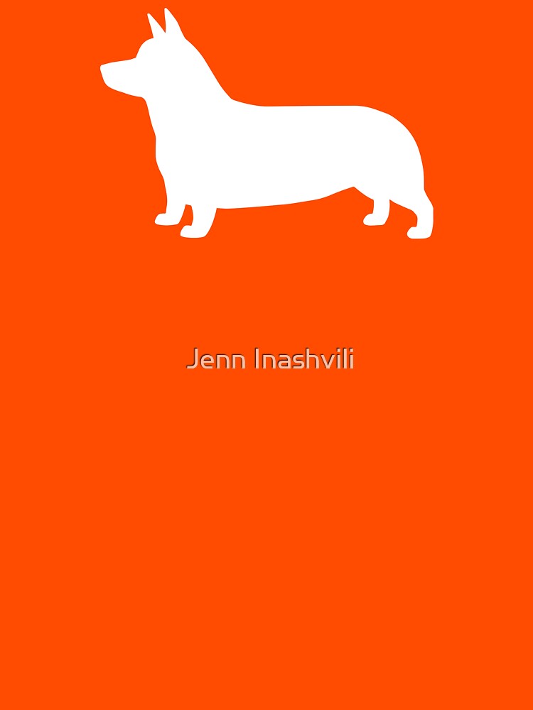 Pembroke Welsh Corgi Silhouette (White) by ShortCoffee