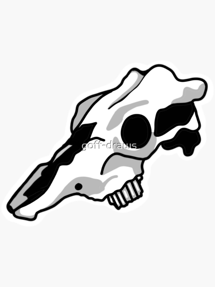 "Horse Skull [B]" Sticker For Sale By Goff-draws | Redbubble