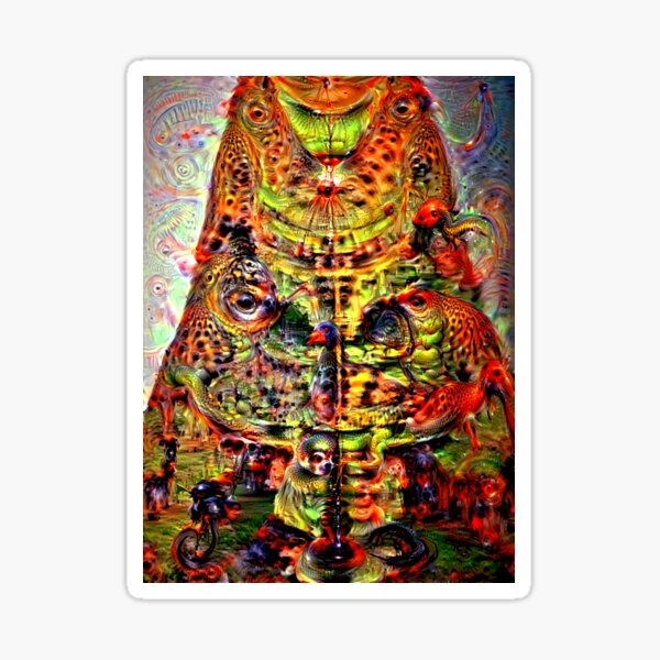 Deep dream fractal Sticker