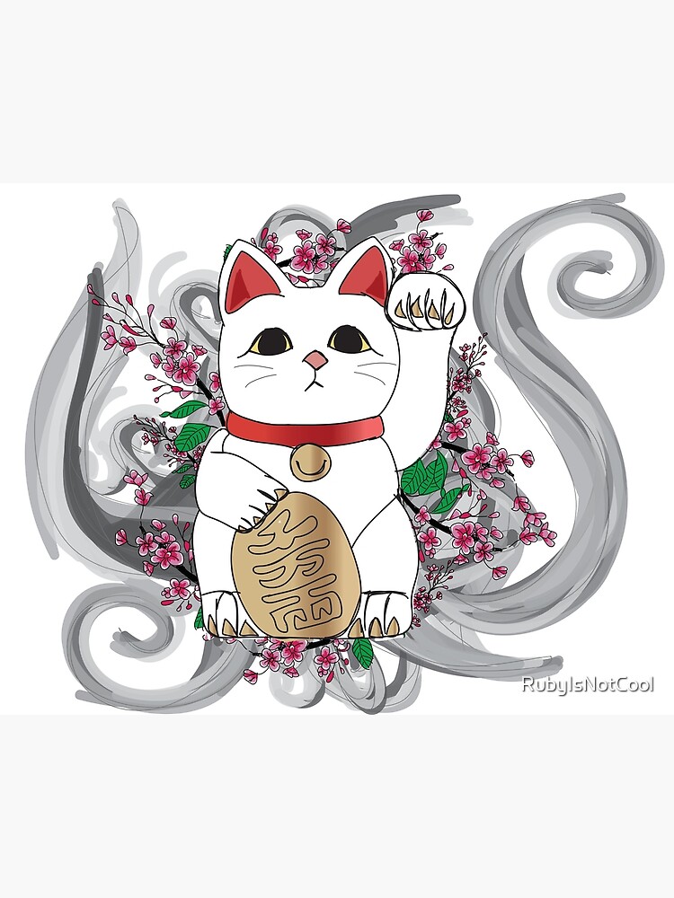 maneki neko print