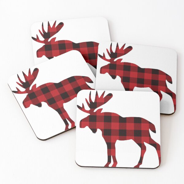 Item preview, Plaid Moose Country Pattern designed and sold by Grace Abounds.
