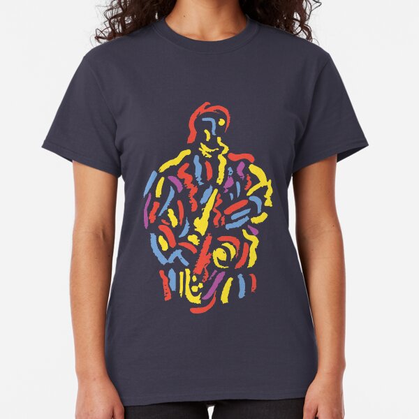 Saxophone Musician Modern Paint Style Classic T-Shirt