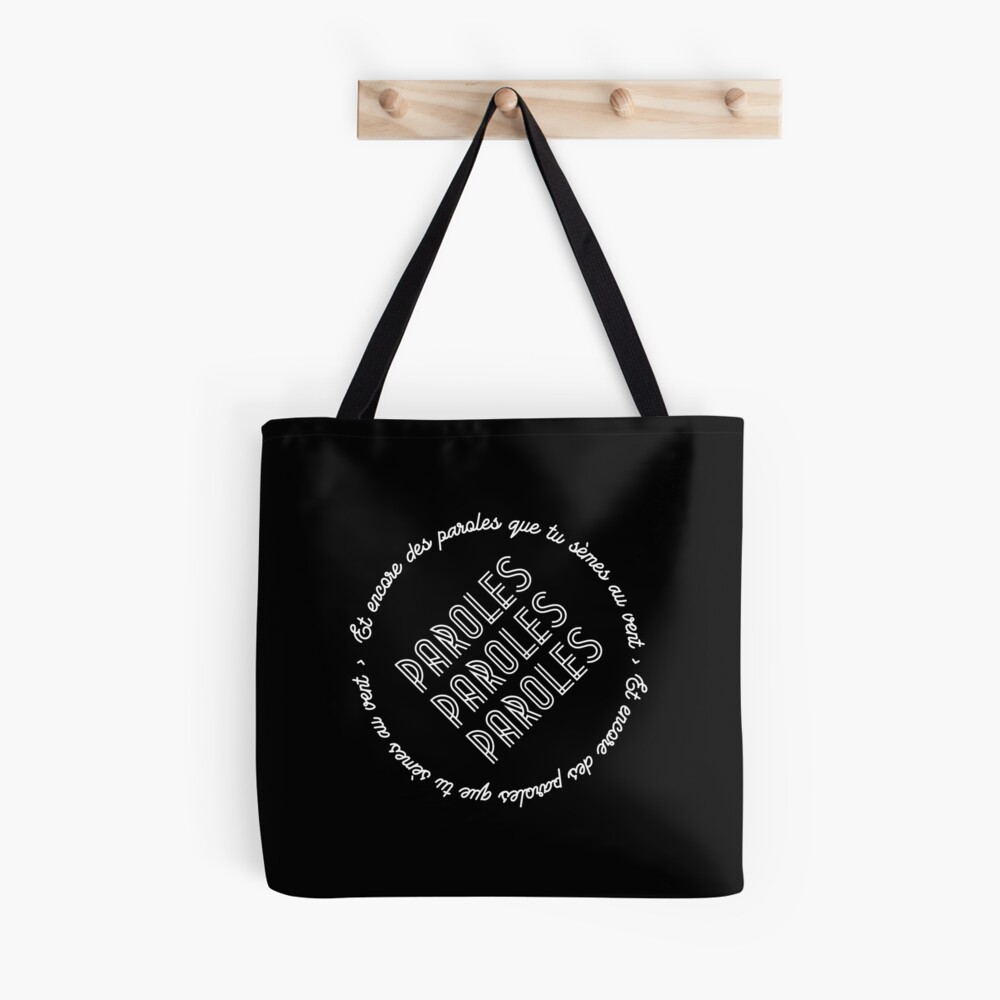 Paroles Paroles Paroles (white) Tote Bag for Sale by didijuca | Redbubble