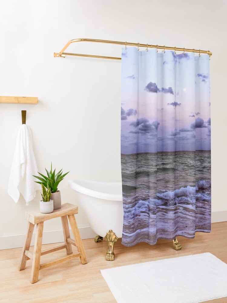 Alternate view of Quiet Moon Shower Curtain