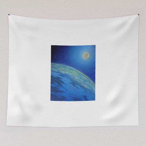 Artikelvorschau, Ölgemälde - Blauer Planet und sein Mond, 2008 entworfen und verkauft von Igor Pozdnyakov.