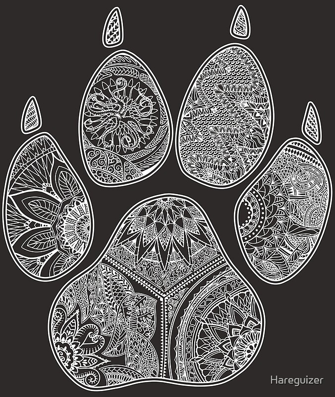 "Pawprint Mandala" by Hareguizer Redbubble