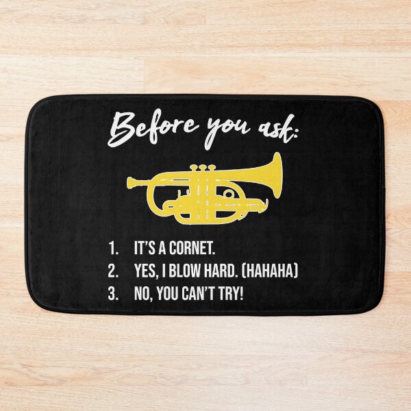 Item preview, Cornet - BEFORE YOU ASK... - Funny trumpet gift / Funny cornet gift designed and sold by HEJAshirts.