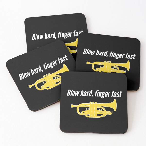 Item preview, Cornet - BLOW HARD, FINGER FAST - Funny trumpet gift / Funny cornet gift designed and sold by HEJAshirts.