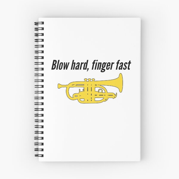 Item preview, Cornet - BLOW HARD, FINGER FAST - Funny trumpet gift / Funny cornet gift designed and sold by HEJAshirts.