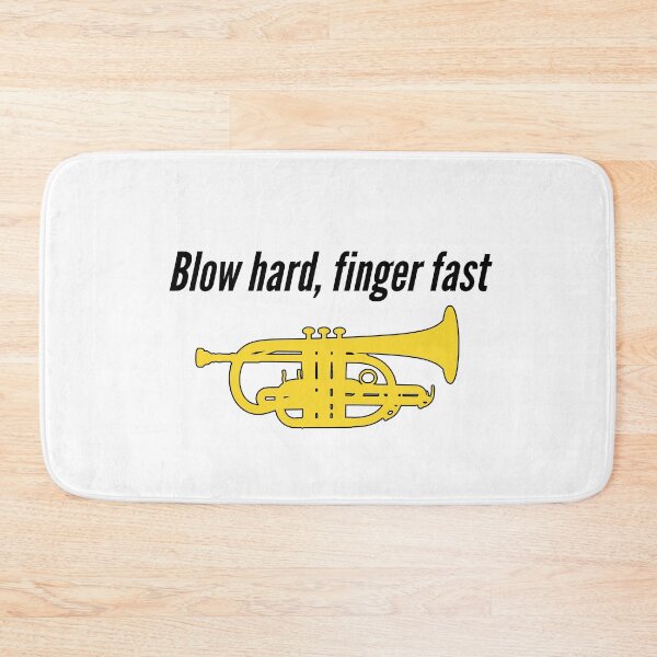 Item preview, Cornet - BLOW HARD, FINGER FAST - Funny trumpet gift / Funny cornet gift designed and sold by HEJAshirts.
