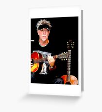 Cliff Guest on acoustic guitar Greeting Card