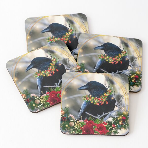 Item preview, Christmas Crow, raven, winter solstice designed and sold by Edgot Emily Dimov-Gottshall.