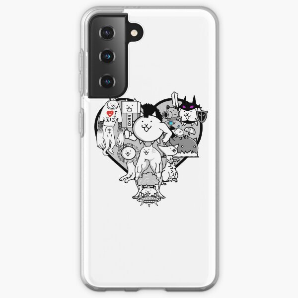 Mural de forma verdadera de gatos de batalla Funda blanda para Samsung Galaxy