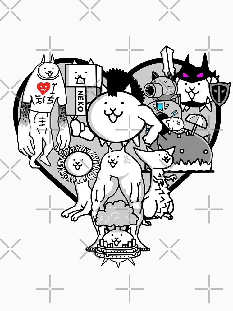 "Battle Cats True Form Mural" Tshirt for Sale by PepperySalmon Redbubble battle cats t