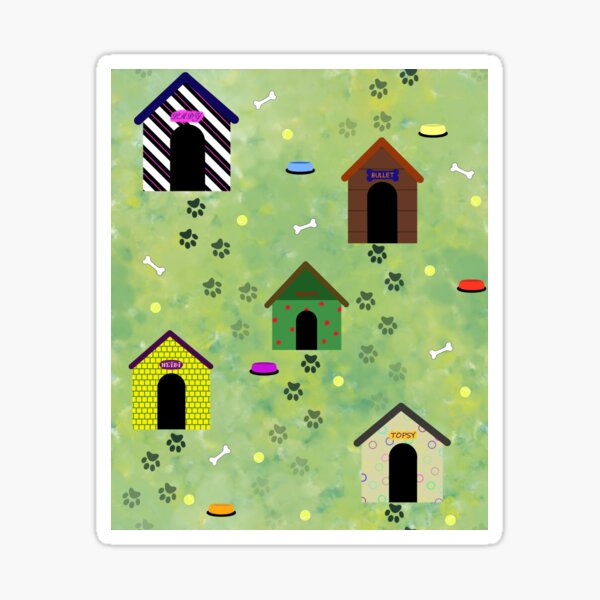 Dog Houses Sticker