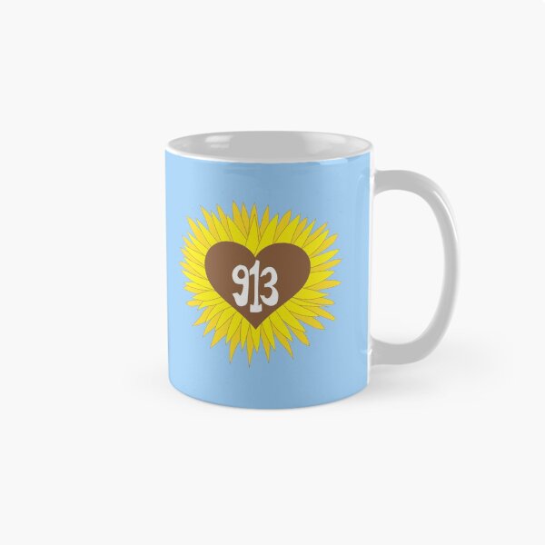 Item preview, Hand Drawn Kansas Sunflower Heart 913 Area Code designed and sold by itsrturn.