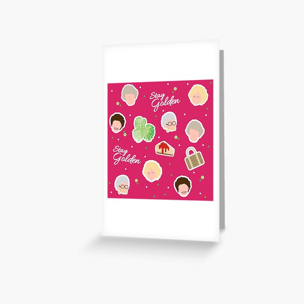 Golden Girls Pattern Greeting Card