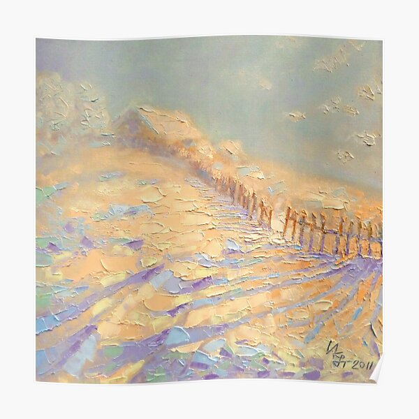 House On The Hill. Where Happiness And Love / 2011 / Oil on canvas Poster