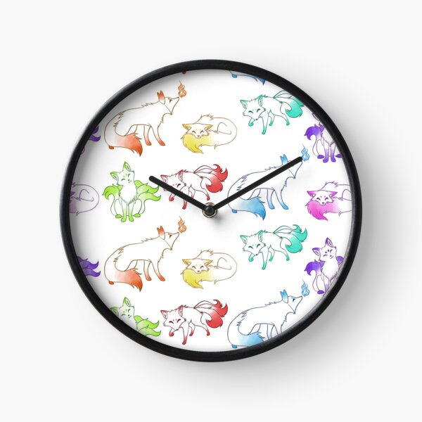 Rainbow Fox Crew Clock