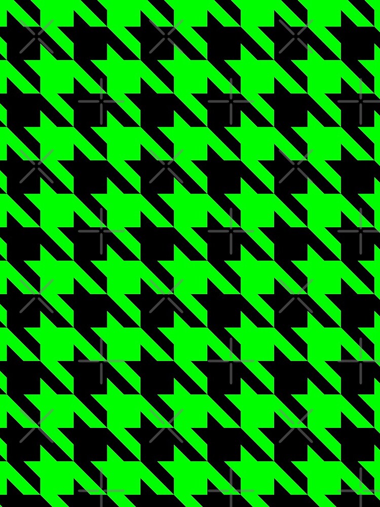 lime green houndstooth by gossiprag